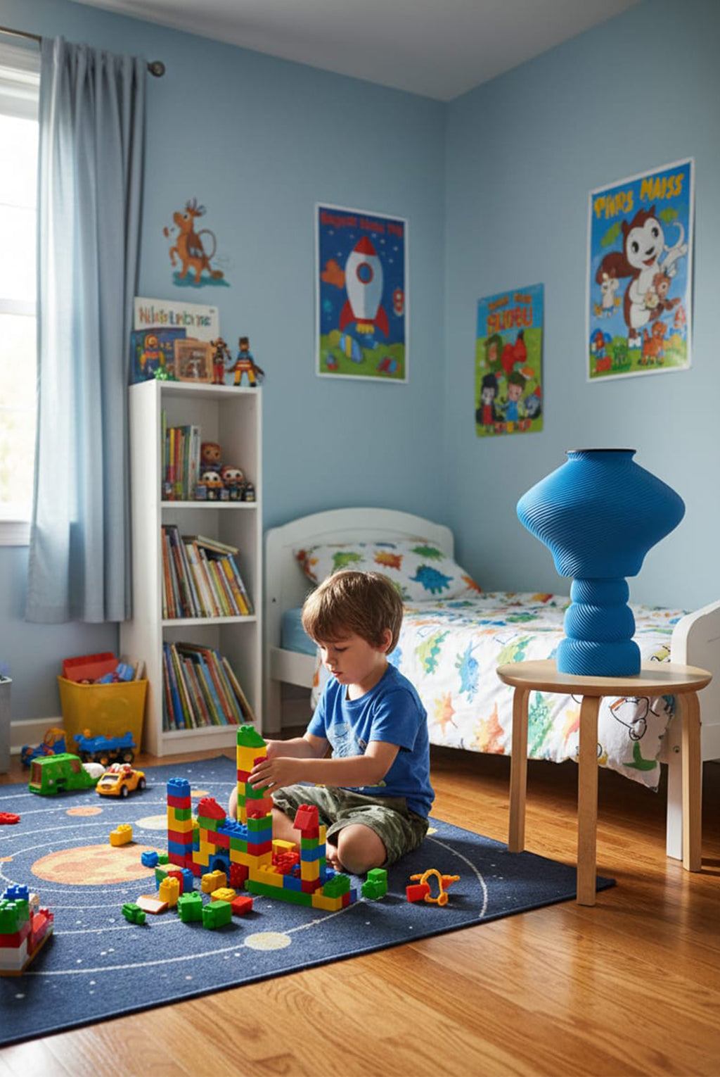 Home décor lamp " Blue Sky"