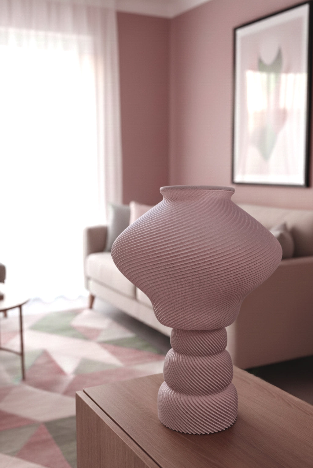 Home décor lamp "Lady Pink"