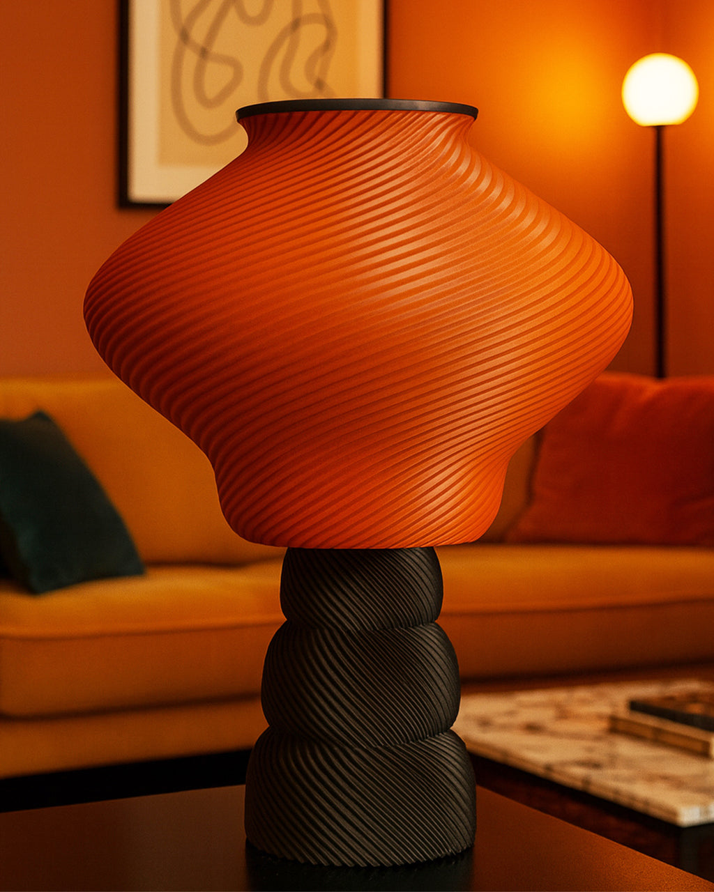 Home décor lamp "Brown Cookie"