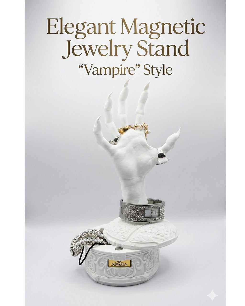 Elegant Magnetic Jewelry Stand "Vampire" Style