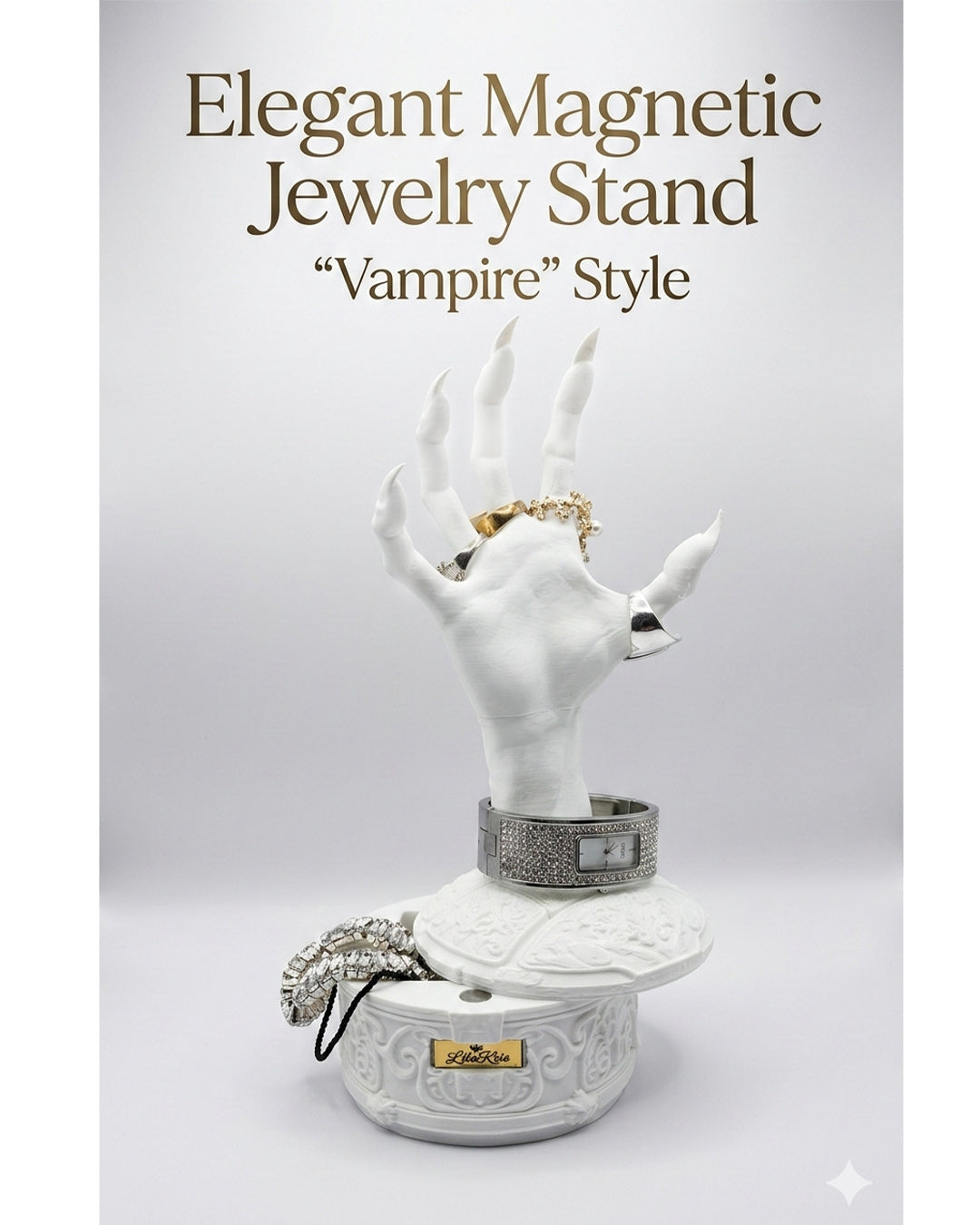 Elegant Magnetic Jewelry Stand "Vampire" Style