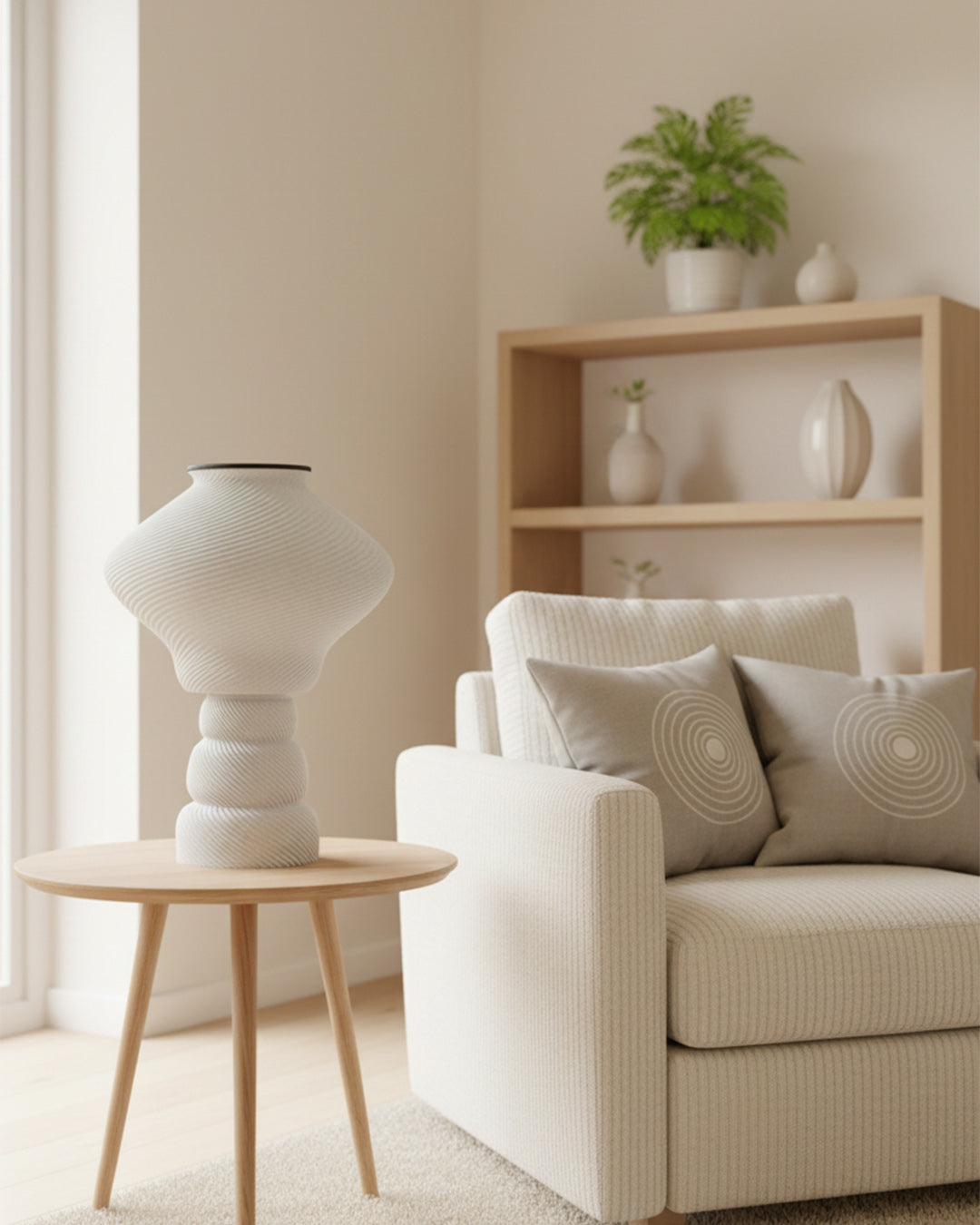 Home décor lamp  "White Dream"