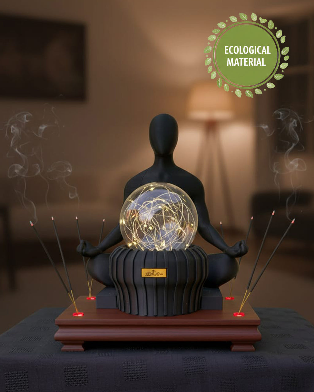 Zen Meditating Figure Ambient Lamp