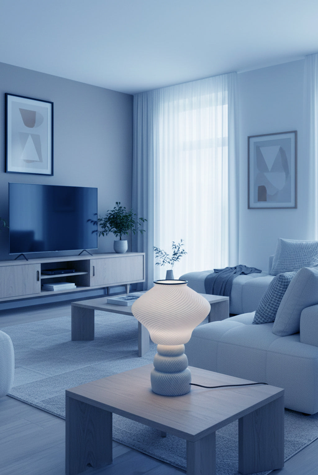 Home décor lamp "White Lili"