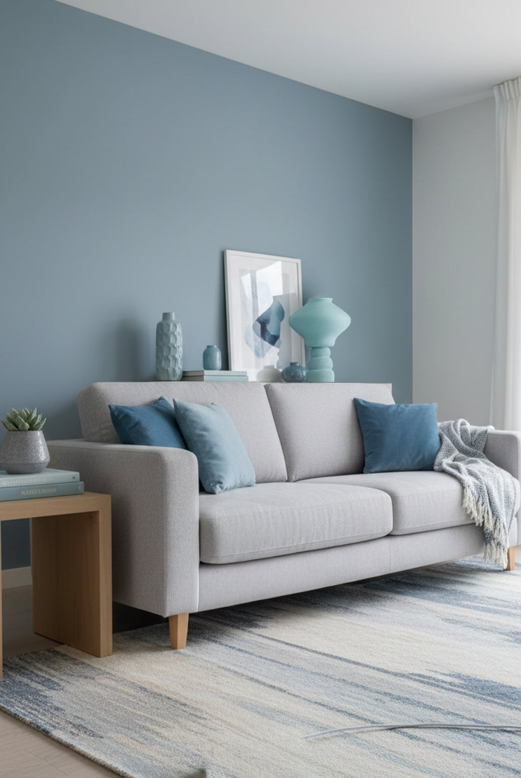 Home décor lamp  "Mint Wave"