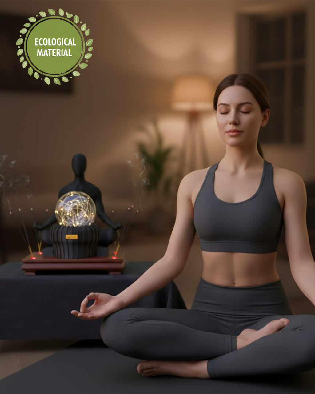 Zen Meditating Figure Ambient Lamp