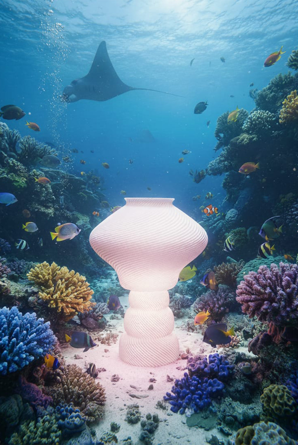 Home décor lamp "Lady Pink"