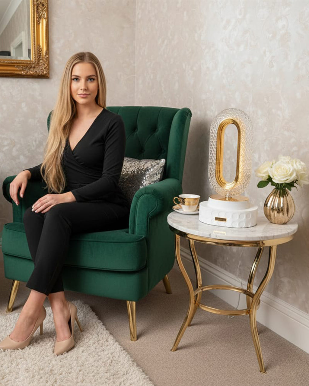 Crystal Elegance – Smart Touch LED Table Lamp