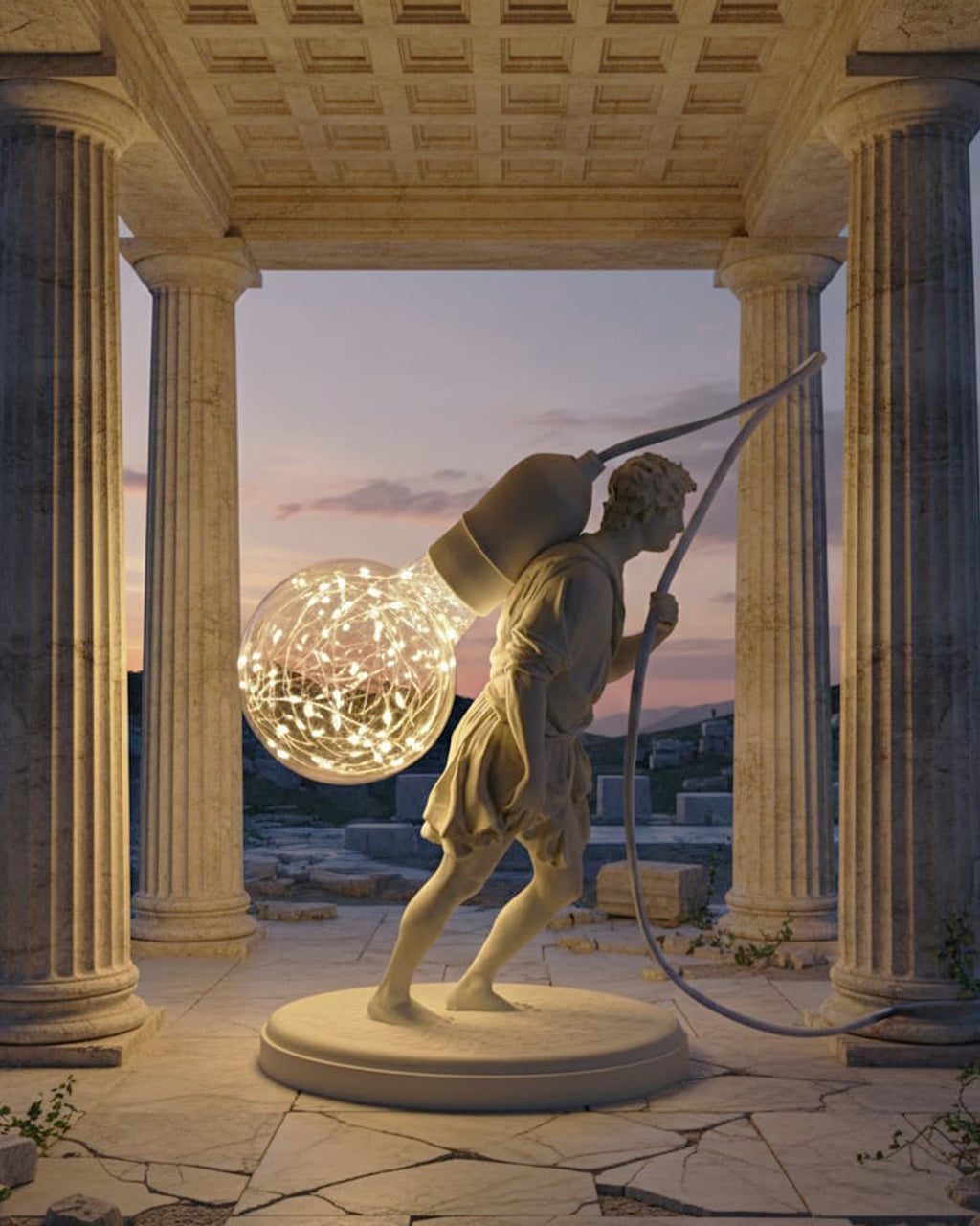 Home décor lamp "Messenger of Light"