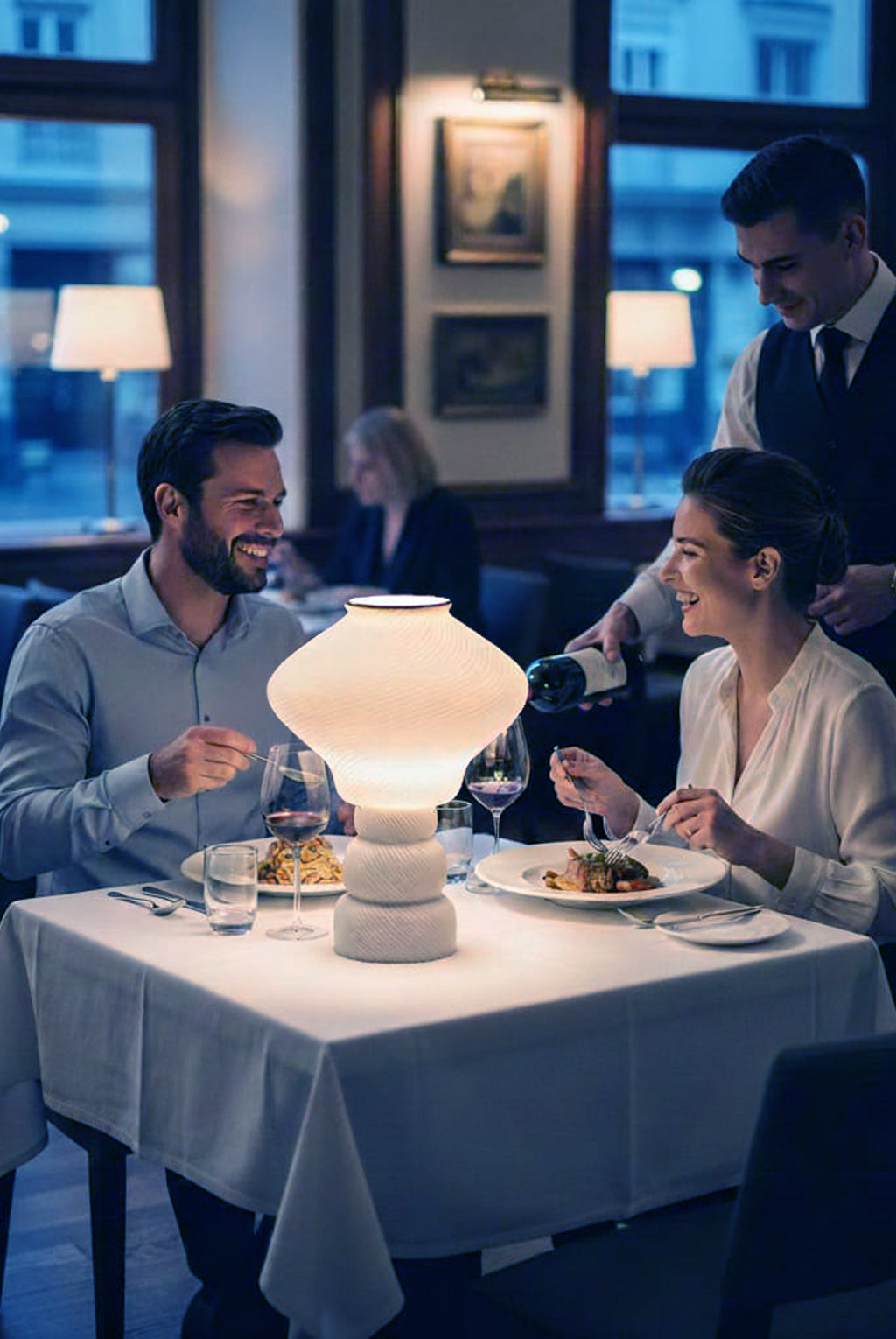 Home décor lamp "White Lili"