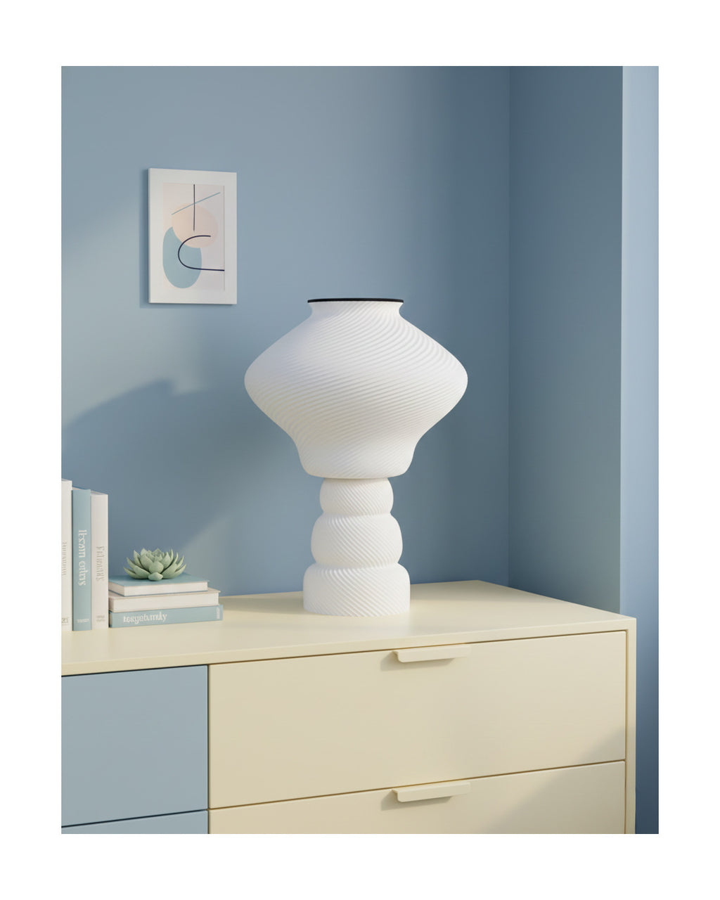 Home décor lamp  "White Dream"
