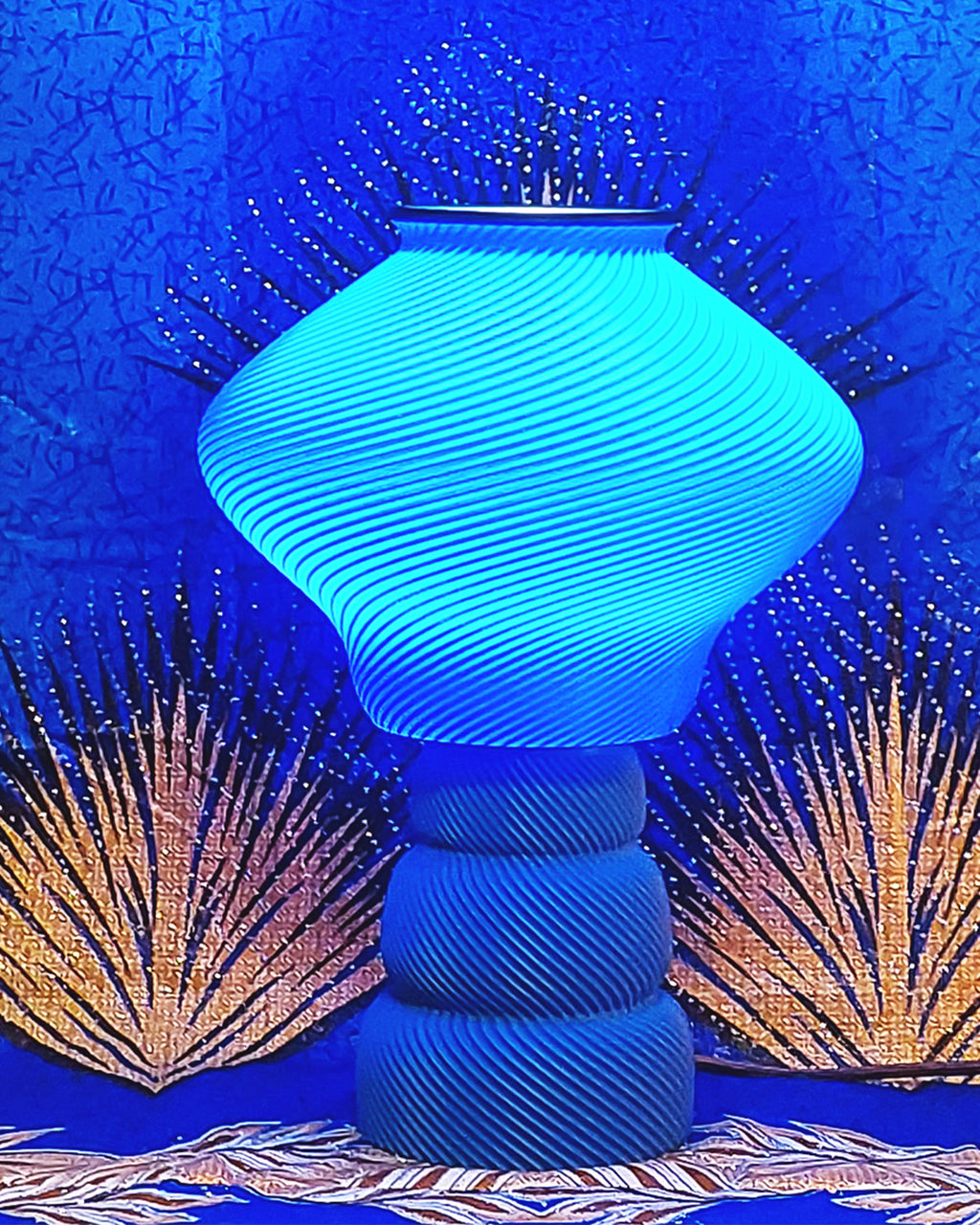 Home décor lamp " Blue Sky"