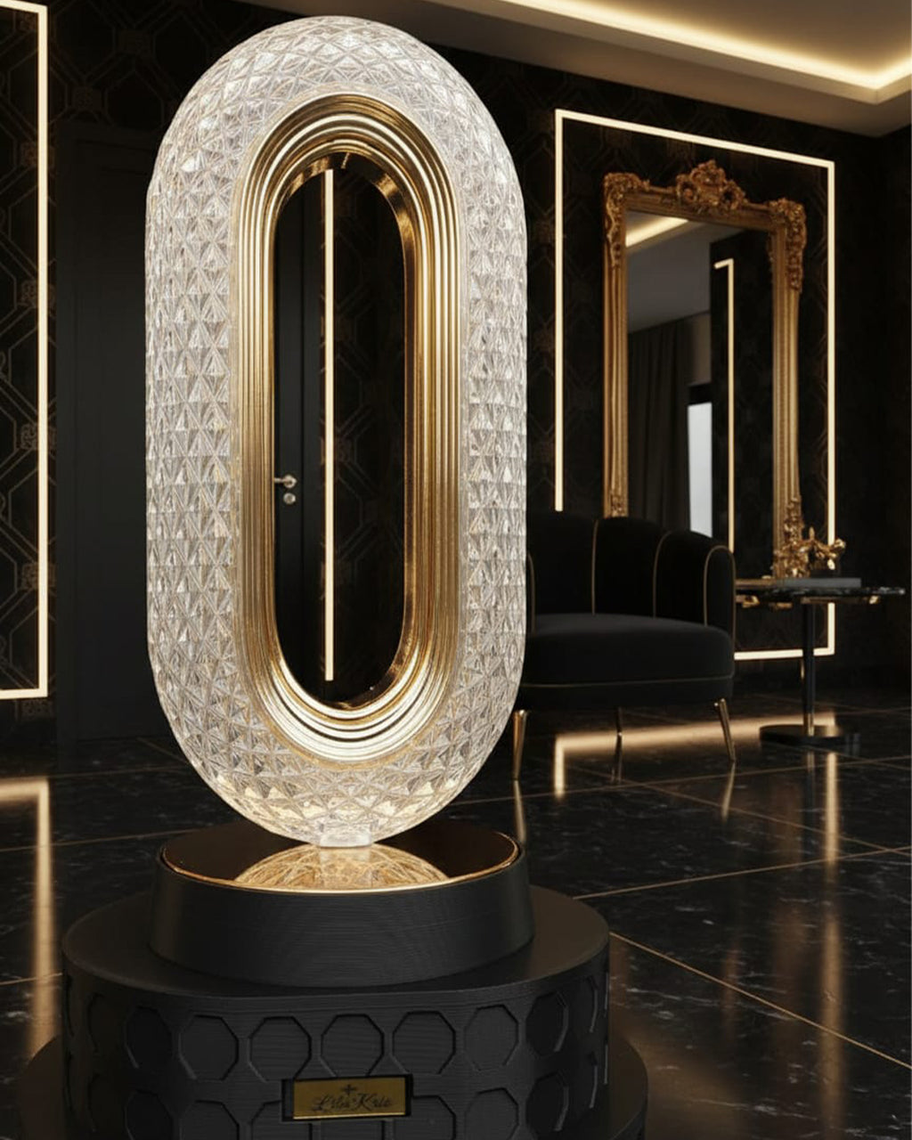Crystal Elegance – Smart Touch LED Table Lamp