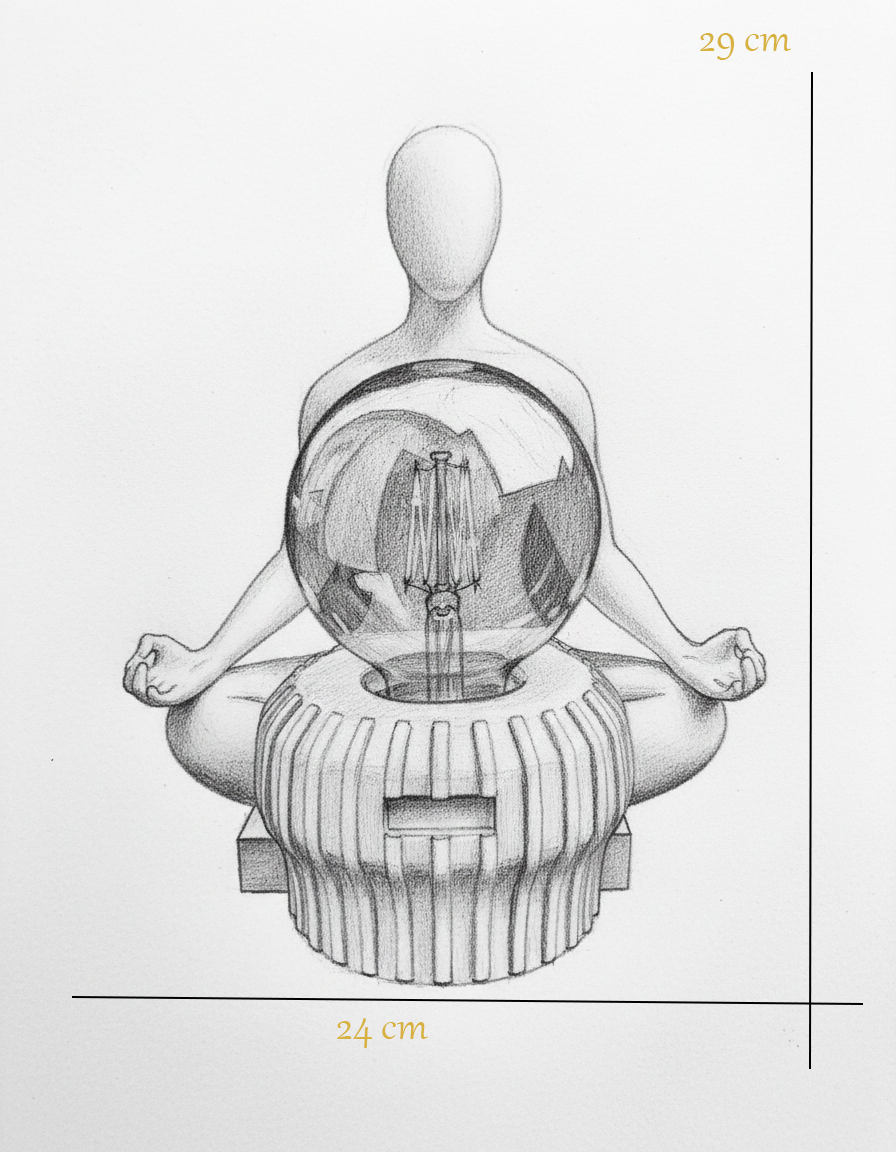 Zen Meditating Figure Ambient Lamp