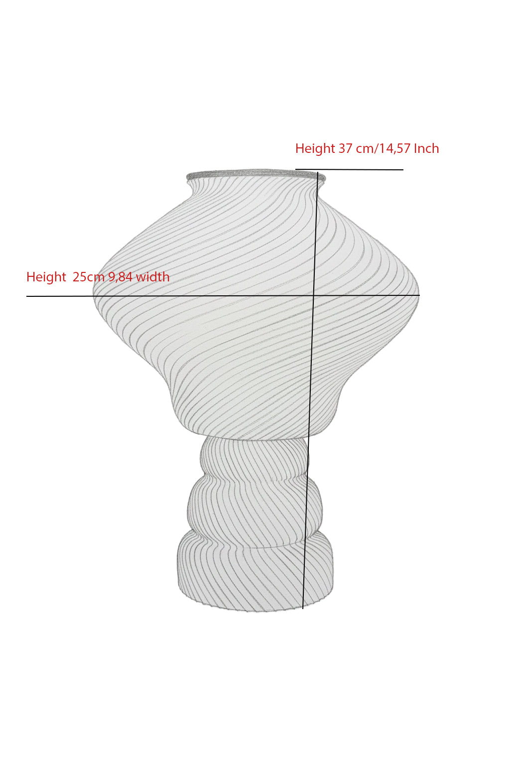 Home décor lamp  "Mint Wave"