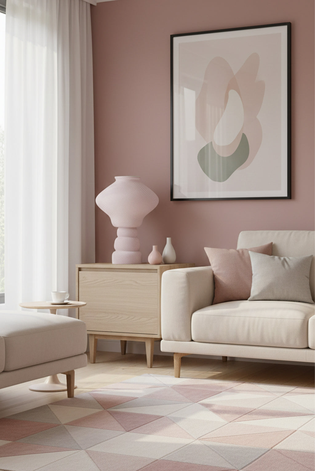 Home décor lamp "Lady Pink"